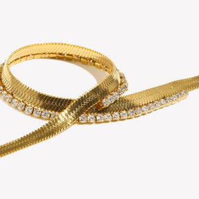 Colar Espinha de Peixe Banhado a Ouro