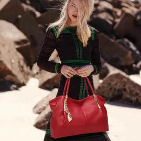 Bolsa Feminina de Luxo em Couro PU com Alça Superior