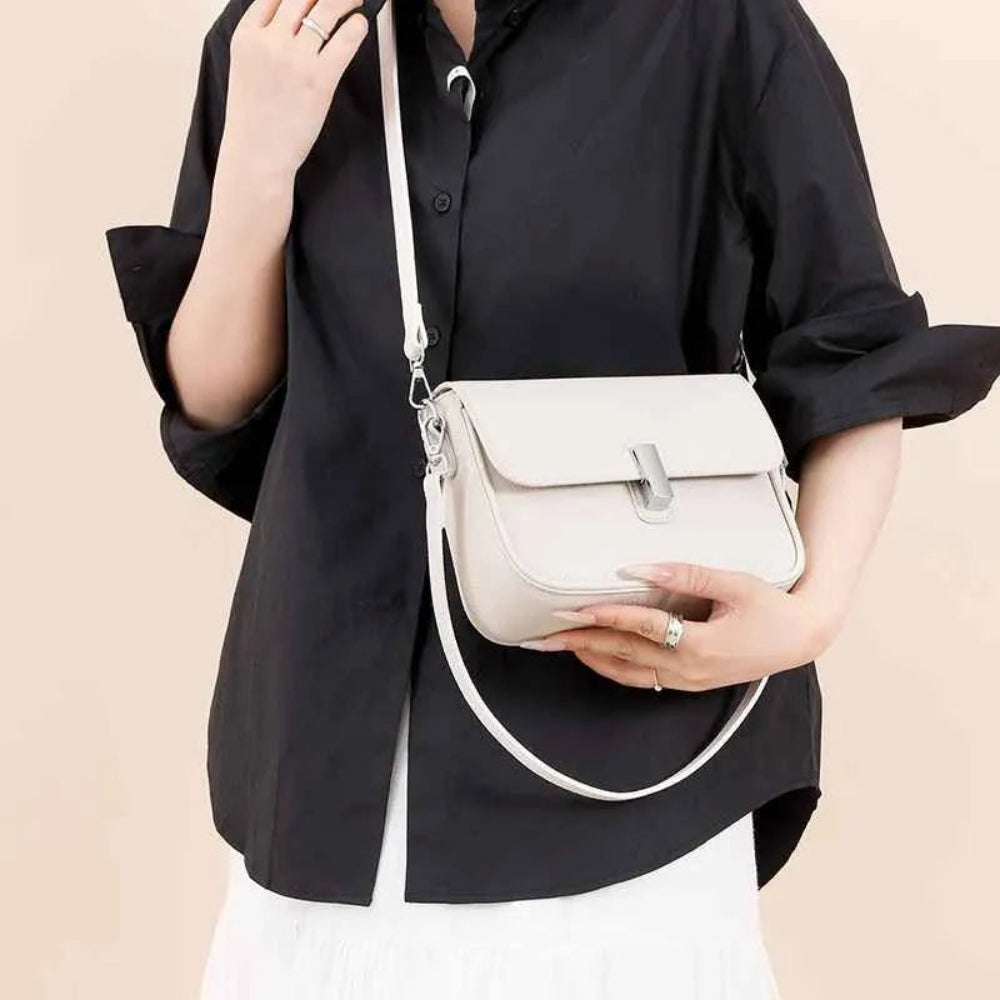 Bolsa Crossbody Luxo em Couro Legítimo para Mulheres