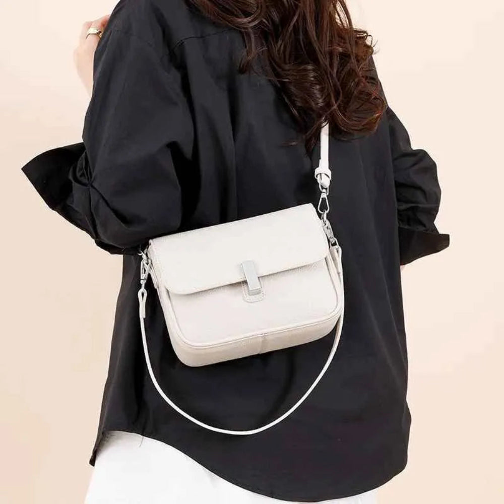 Bolsa Crossbody Luxo em Couro Legítimo para Mulheres