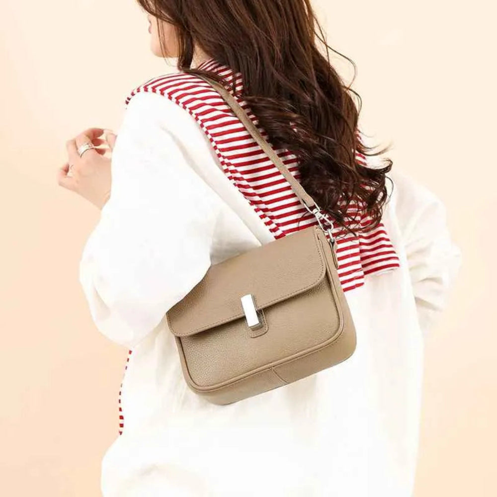 Bolsa Crossbody Luxo em Couro Legítimo para Mulheres