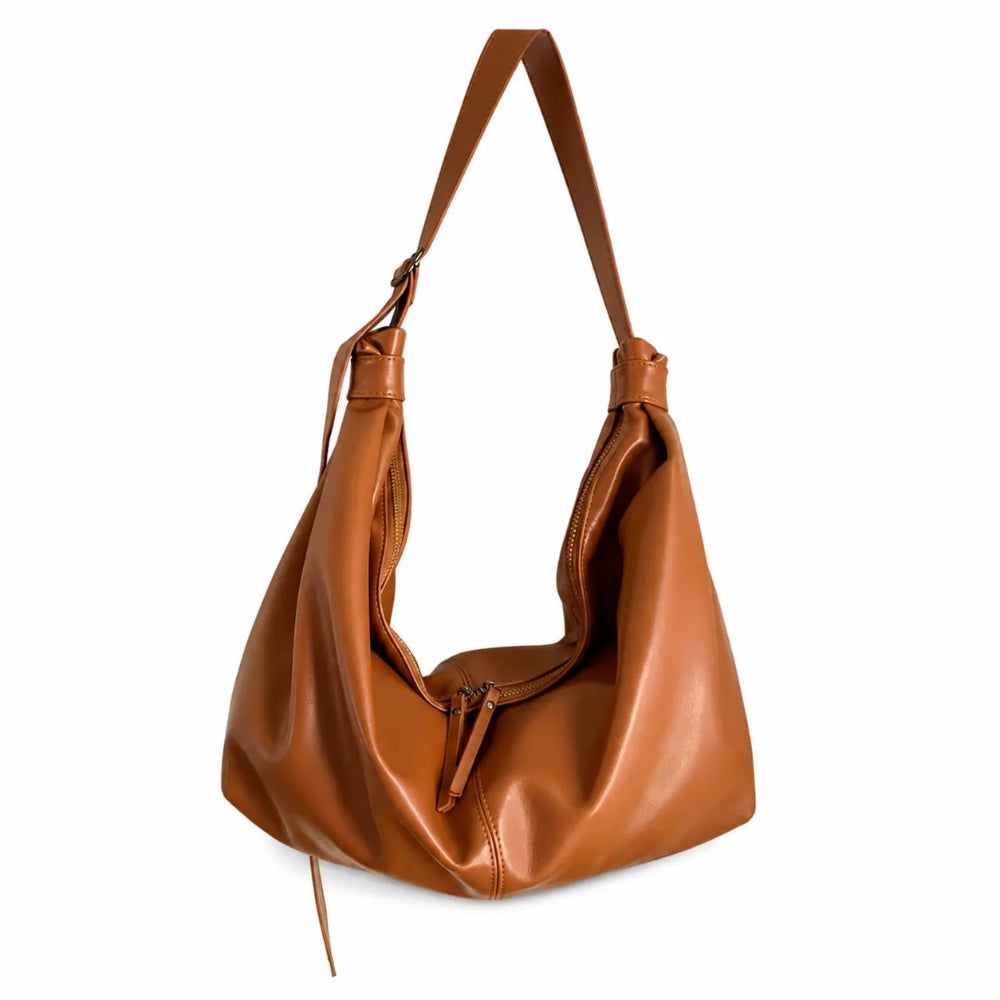 Bolsa Hobo de Couro Plutônio Luxo para Mulheres