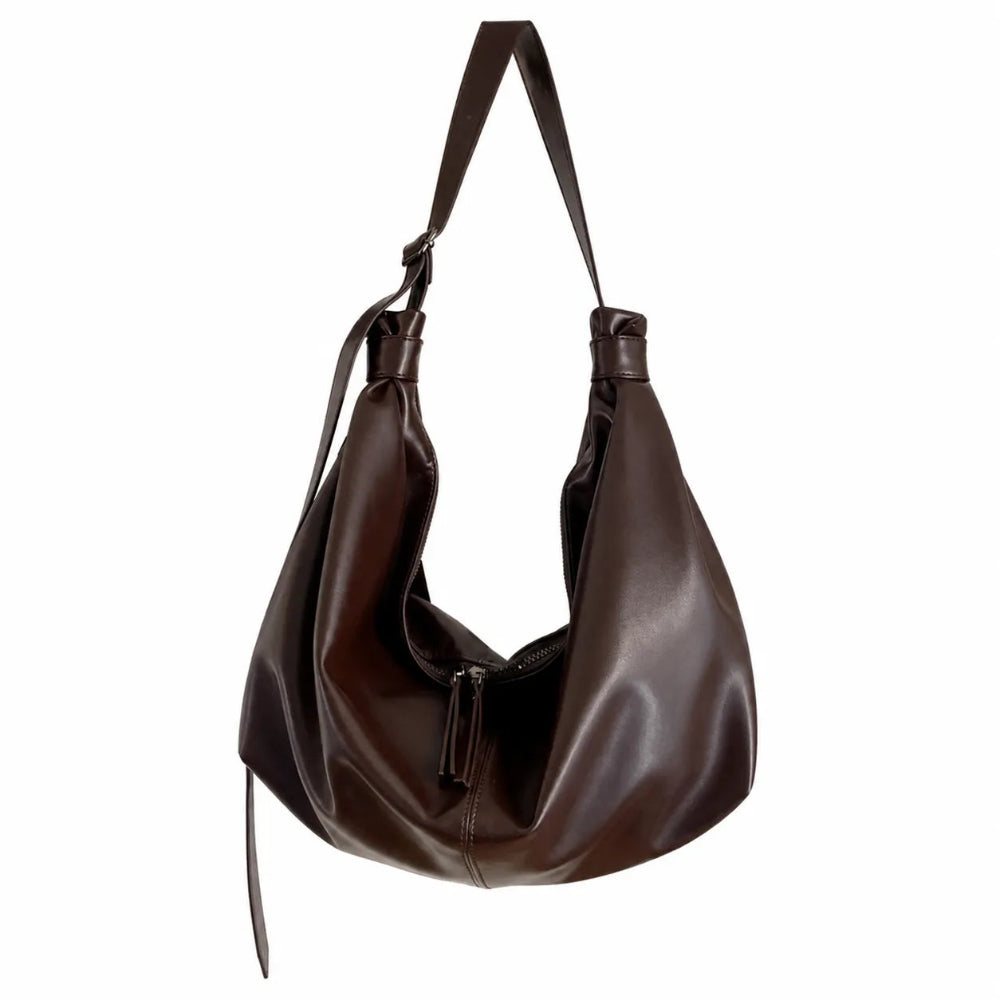 Bolsa Hobo de Couro Plutônio Luxo para Mulheres