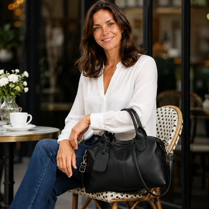 Bolsa de Ombro em Couro Macio - Elegância Casual