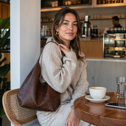 Bolsa Hobo de Couro Feminina Leftside - Elegância Atemporal