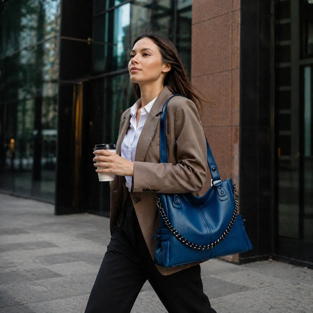 Bolsa de Luxo Feminina em Couro Macio