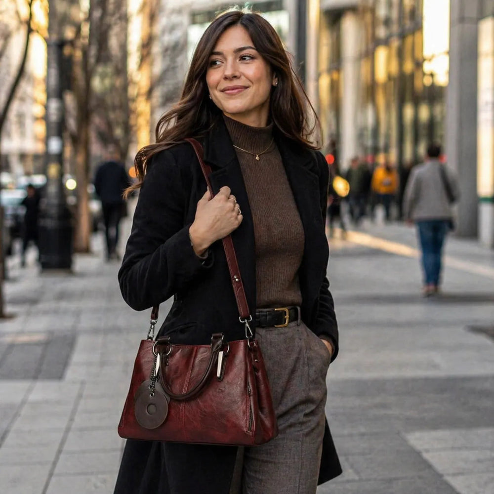 Bolsa de Couro Luxuosa Feminina - Alta Capacidade