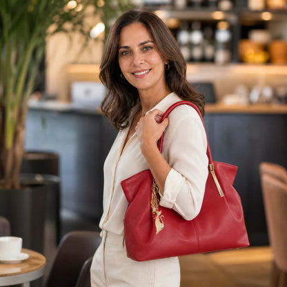 Bolsa Feminina de Luxo em Couro PU com Alça Superior
