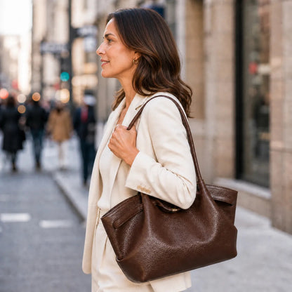 Bolsa Tote de Couro PU com Grande Capacidade