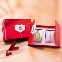 OLEVS Relógio de Luxo Feminino à Prova D'Água em Ouro