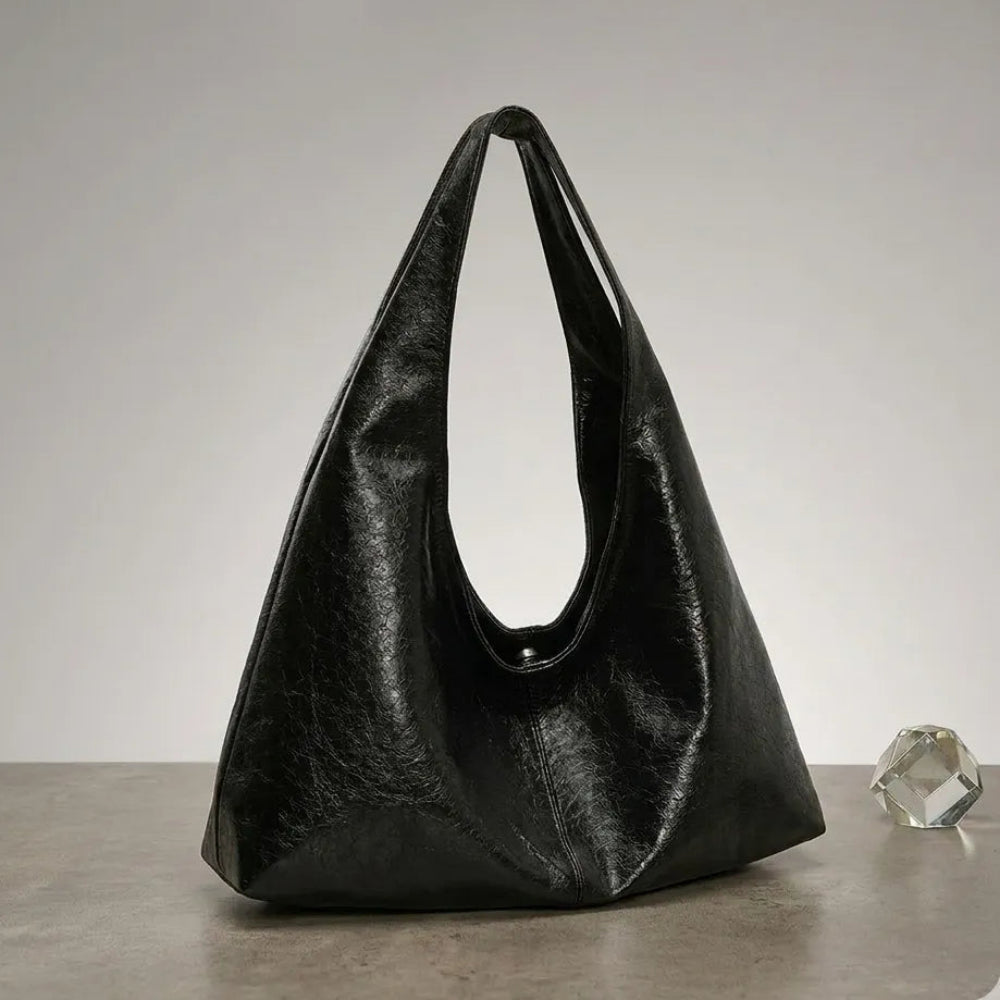 Bolsa Hobo de Couro Plutônio Elegante + Brinde Exclusivo