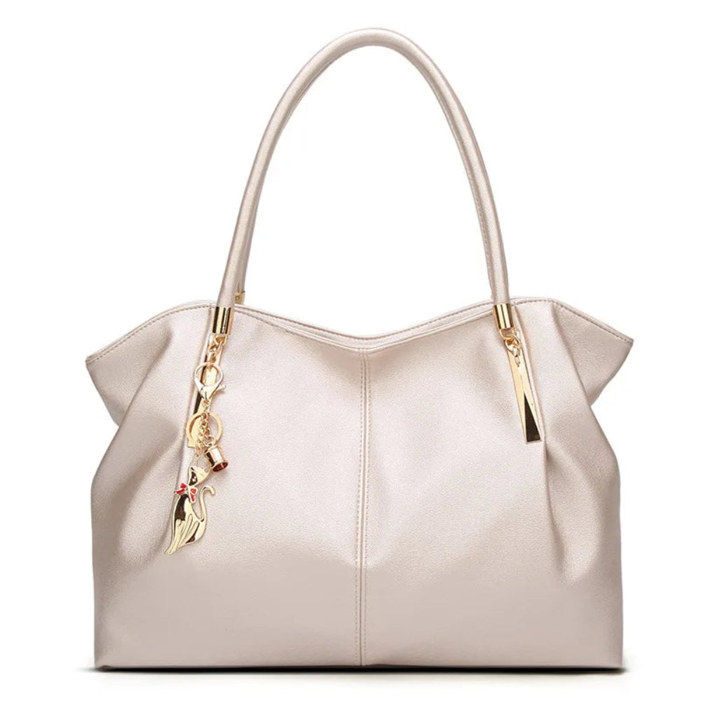 Bolsa Feminina de Luxo em Couro PU com Alça Superior