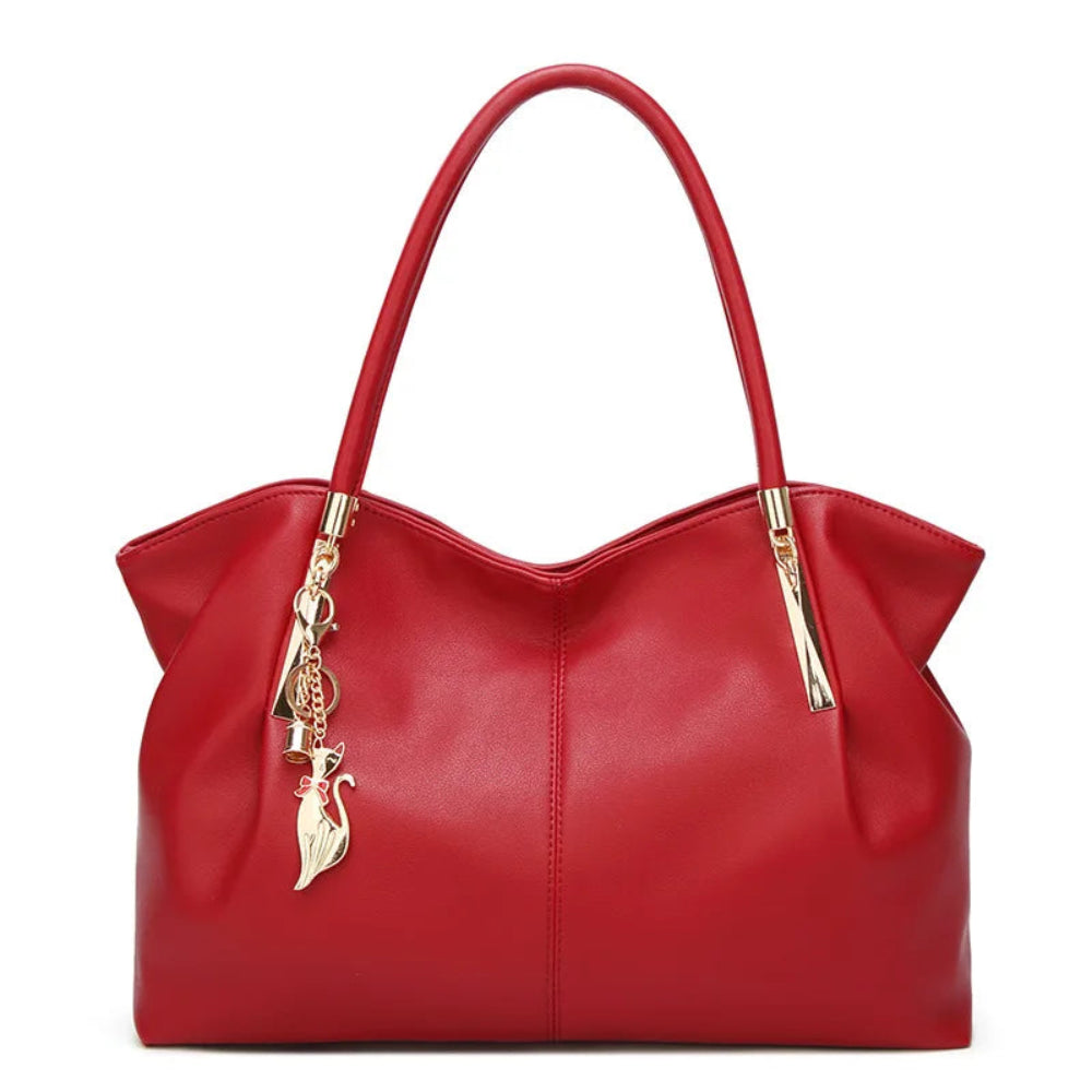 Bolsa Feminina de Luxo em Couro PU com Alça Superior