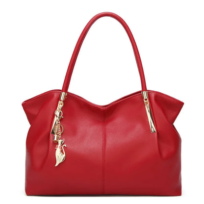 Bolsa Feminina de Luxo em Couro PU com Alça Superior