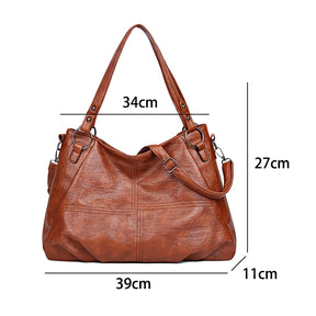 Bolsa de couro macia simples para mulheres, sacola famosa, grande capacidade, bolsas de ombro, designer de luxo, elegante, alta qualidade