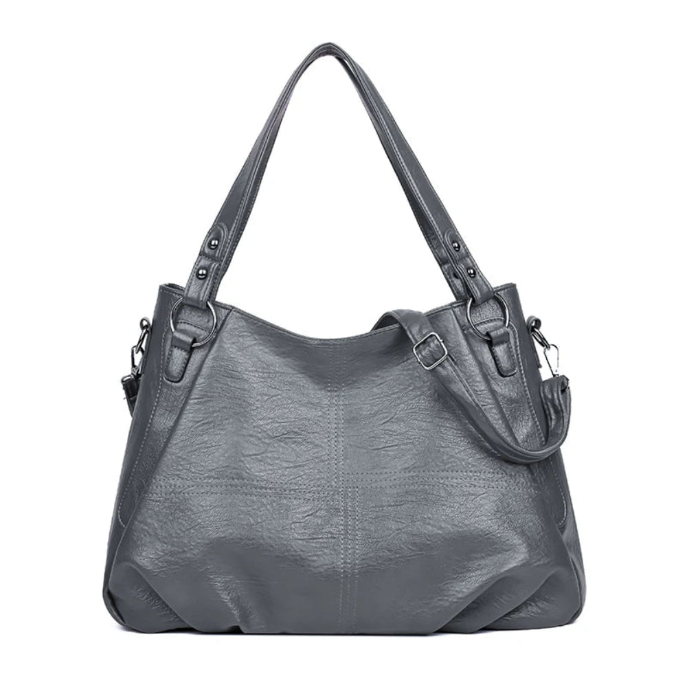 Bolsa de couro macia simples para mulheres, sacola famosa, grande capacidade, bolsas de ombro, designer de luxo, elegante, alta qualidade