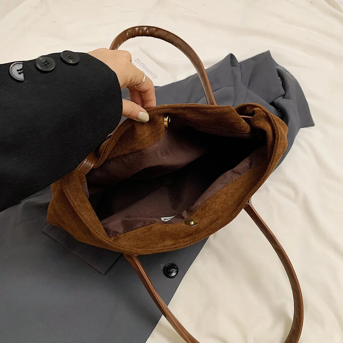 Leftside grande nupck axilas sacos senhora bolsa de ombro para as mulheres 2024 inverno nova tendência moda tendência y2k sacola bolsas