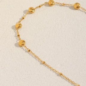 Ebbelle estilo minimalista mini redondo zircão pingente colar pvd banhado a aço inoxidável luxo feminino pescoço jóias