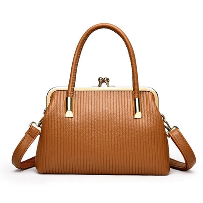 Bolsa Feminina Luxo Couro Transversal e Ombro