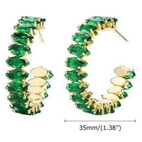 Brincos Argolinha com Zircônia Cúbica