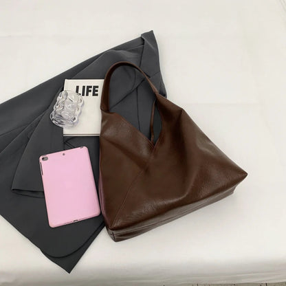 Leftside design de moda bolsa de ombro de couro para as mulheres 2023 tendência feminina simples grande axilas hobo bolsa bolsas e bolsas