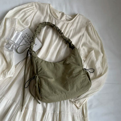 Leftside design macio pano pequeno shopper compras axilas sacos senhora bolsa de ombro para as mulheres 2024 tendência moda y2k bolsas