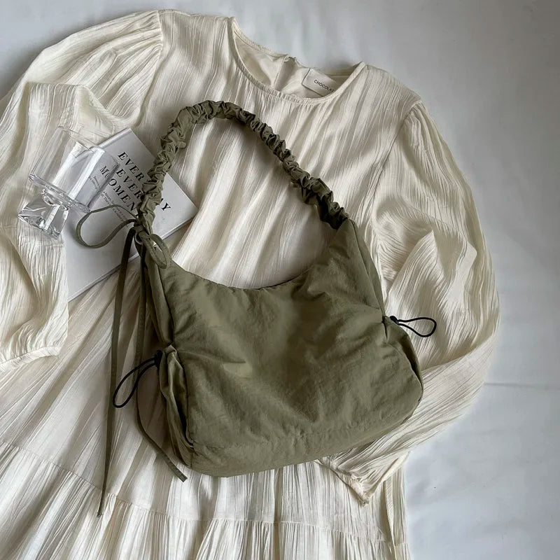 Leftside design macio pano pequeno shopper compras axilas sacos senhora bolsa de ombro para as mulheres 2024 tendência moda y2k bolsas