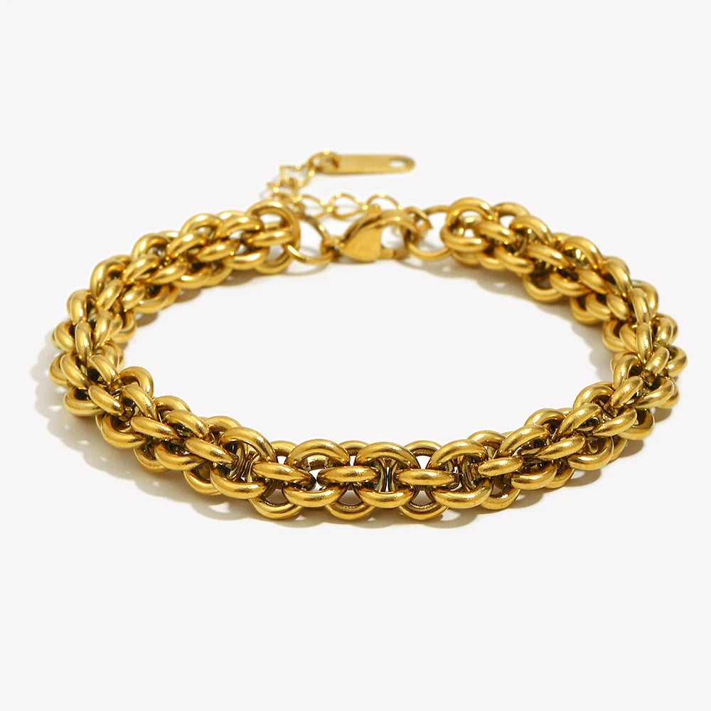 Ebbelle Pulseira de corrente de lanterna criativa de alta qualidade em aço inoxidável à prova d'água joias de mão da moda feminina