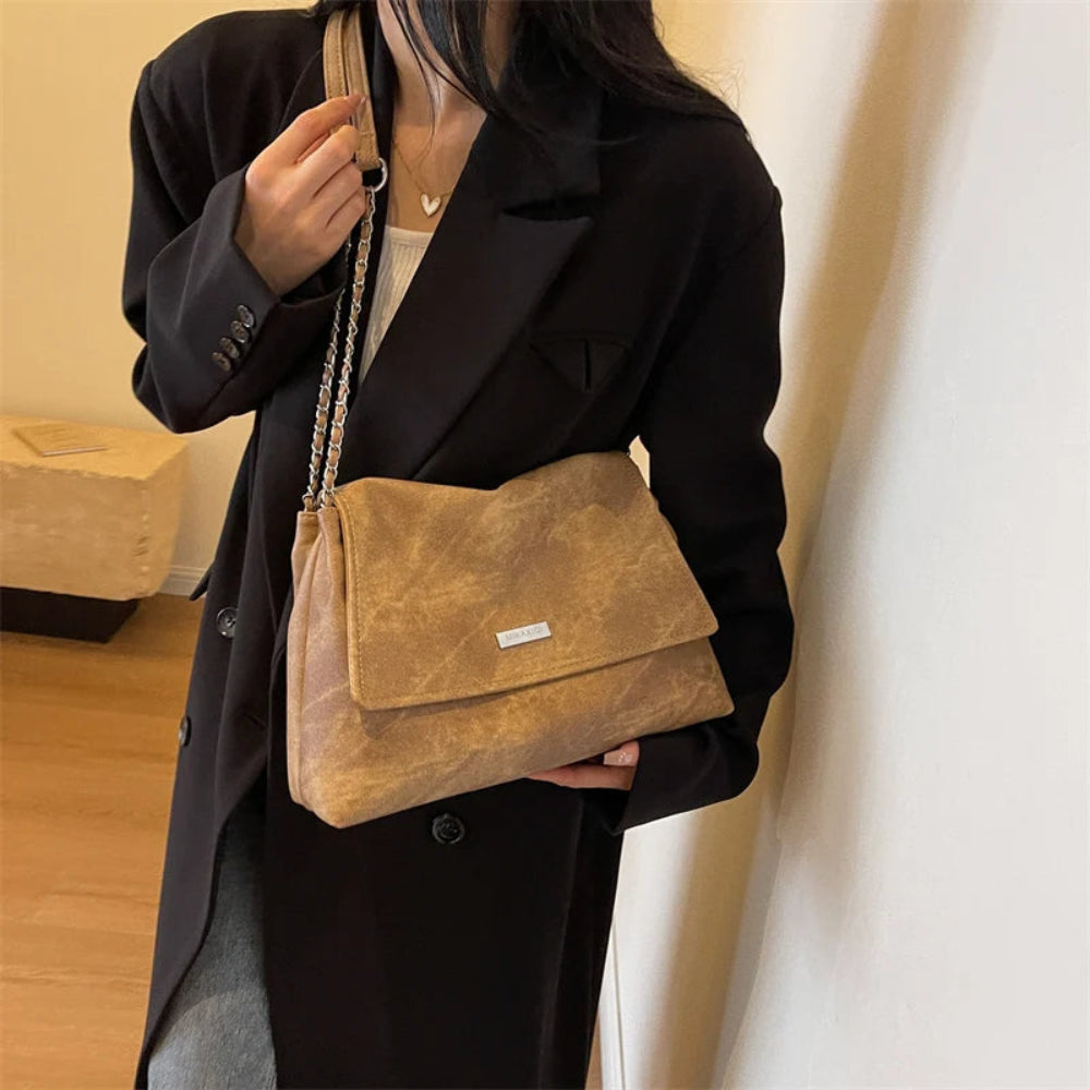 Leftside retro chian couro sacos de ombro para as mulheres simples sacola 2023 inverno crossbody saco senhora viagem bolsas vintage