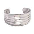 Pulseira em Aço Inoxidável Padrão de Onda