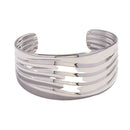 Pulseira em Aço Inoxidável Padrão de Onda