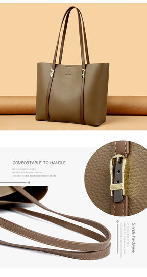 Bolsa de Ombro Luxuosa Feminina em Couro Sintético