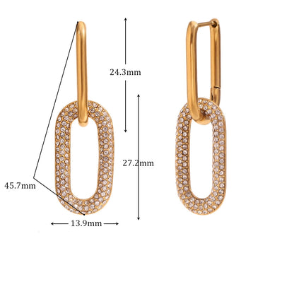 Brincos Luxuoso Banhado a Ouro