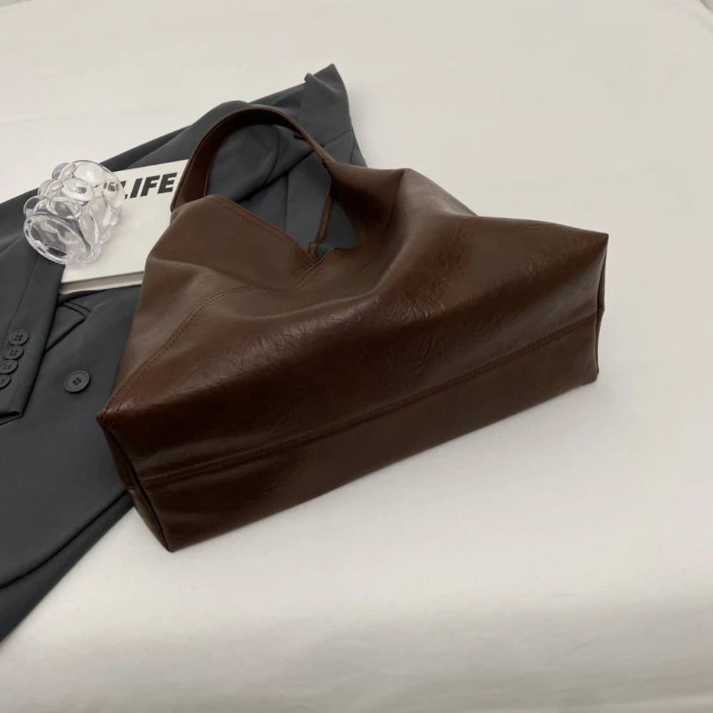 Leftside design de moda bolsa de ombro de couro para as mulheres 2023 tendência feminina simples grande axilas hobo bolsa bolsas e bolsas