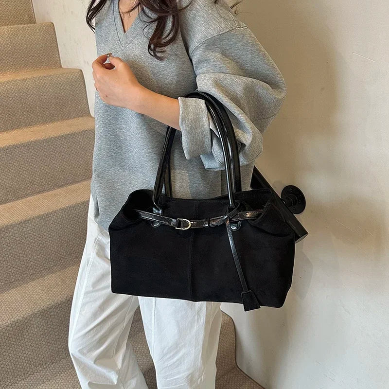 Leftside grande nupck axilas sacos senhora bolsa de ombro para as mulheres 2024 inverno nova tendência moda tendência y2k sacola bolsas