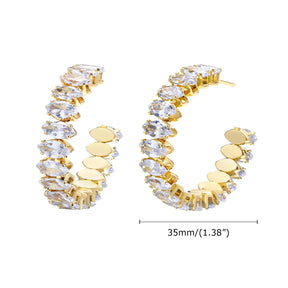 Brincos Argolinha com Zircônia Cúbica