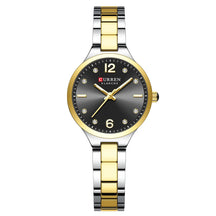 Curren relógios de marca de luxo para mulheres vestido simples quartzo relógio de pulso de aço inoxidável com mãos luminosas relógio feminino