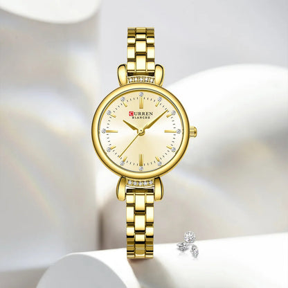 Relógio Feminino Curren Luxuoso com Strass Brilhante