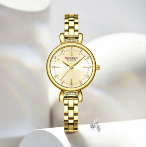 Relógio Feminino Curren Luxuoso com Strass Brilhante