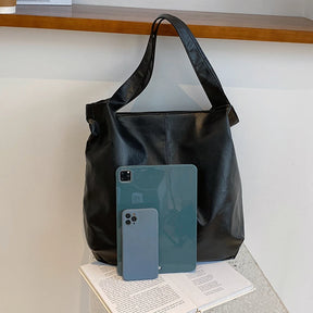 Leftside moda grande sacola de couro para as mulheres 2025 tendências femininas simples grande alta capacidade retro ombro bolsa lateral bolsas
