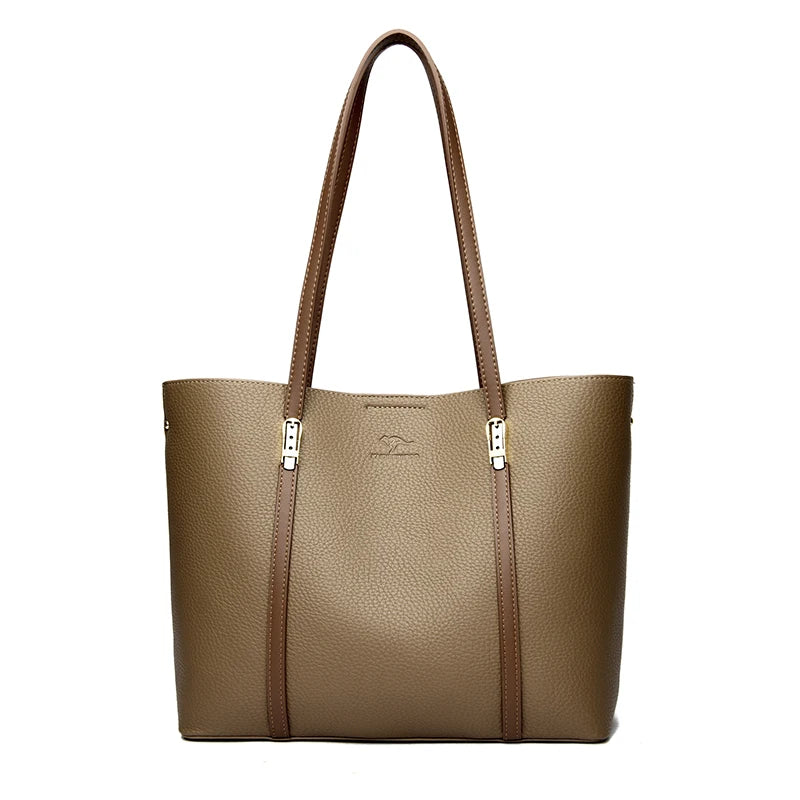 Bolsa de Ombro Luxuosa Feminina em Couro Sintético