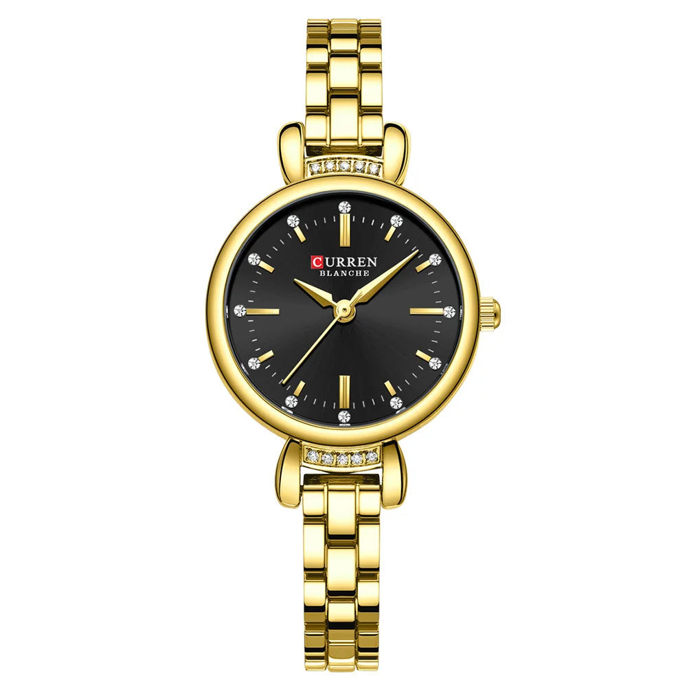 Relógio Feminino Curren Luxuoso com Strass Brilhante