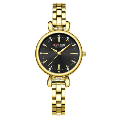 Relógio Feminino Curren Luxuoso com Strass Brilhante