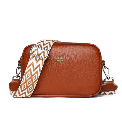 Luxo couro genuíno sólido crossbody sacos de ombro para as mulheres 2024 alta qualidade bolsas couro vaca feminino mensageiro tote sac