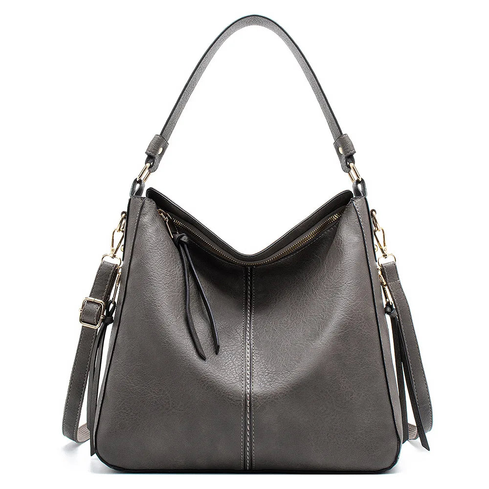 Bolsa Hobo de Couro PU Elegância Atemporal
