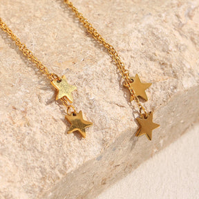 Ebbelle moda estrela borla brincos de aço inoxidável de alta qualidade banhado a pvd feminino estilo minimalista joias de orelha