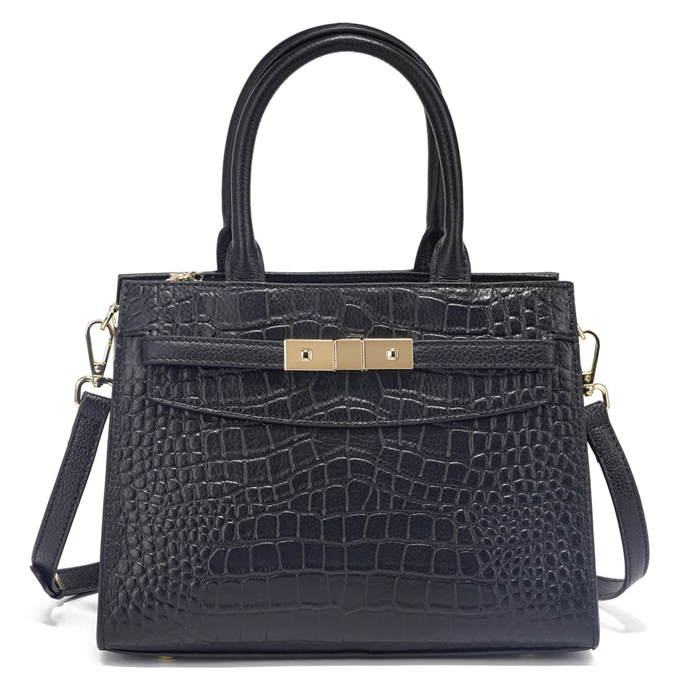 Bolsa de Couro Genuíno Zency - Elegância e Sofisticação