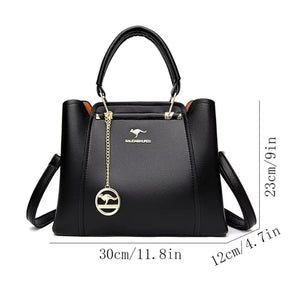 Bolsa de Couro Luxuosa com Grande Capacidade e Design Elegante