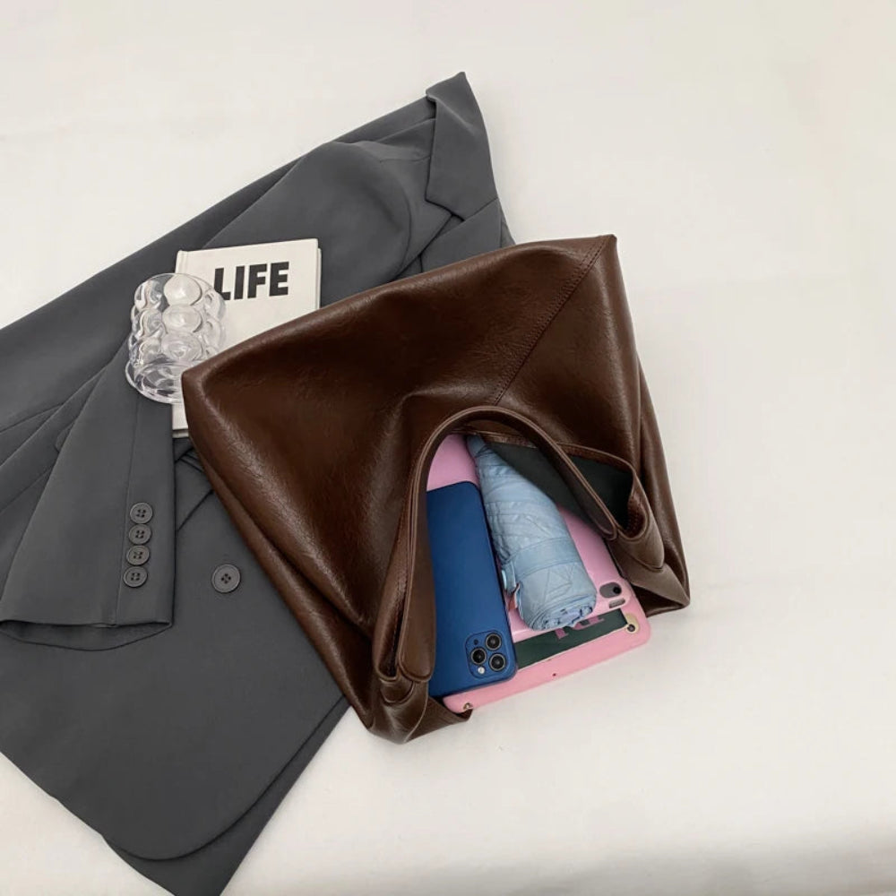 Leftside design de moda bolsa de ombro de couro para as mulheres 2023 tendência feminina simples grande axilas hobo bolsa bolsas e bolsas