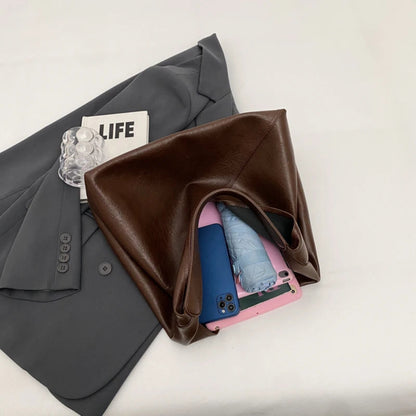 Leftside design de moda bolsa de ombro de couro para as mulheres 2023 tendência feminina simples grande axilas hobo bolsa bolsas e bolsas